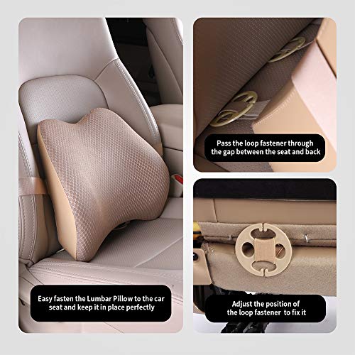 Memory Foam Lumbar Support Pillow for Car