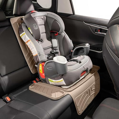 Child Car Seat Protector with Back Tan