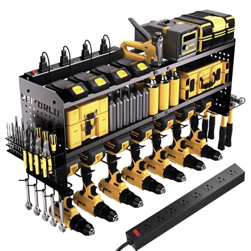 Power Tool Organizer with Charging Station