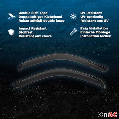 Window Visor Vent Rain Deflector for Honda Civic Hatchback 2006