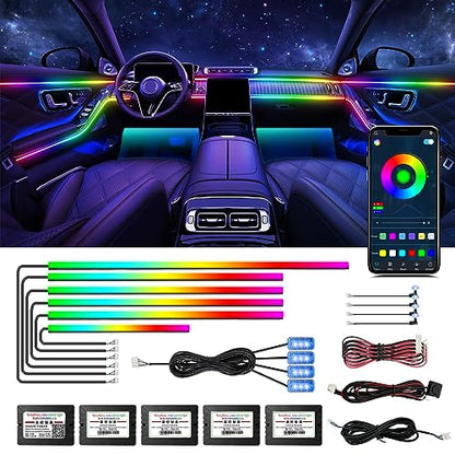 Dreamcolor Acrylic Interior Car LED Strip Light with Wireless APP Control