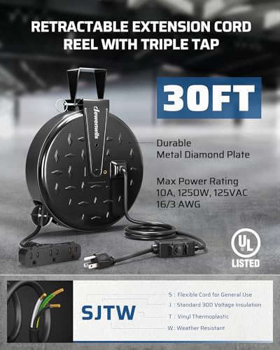 Retractable Extension Cord Reel