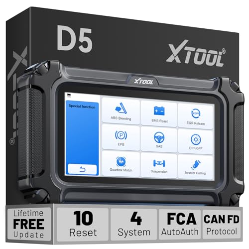Car Scanner D5 OBD2 Scanner ABS SRS Check Engine Code Reader 10 Reset