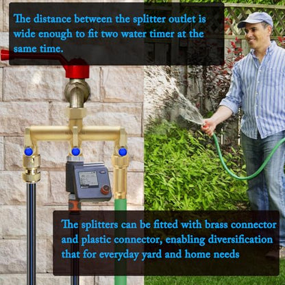 Brass Garden Hose Splitter