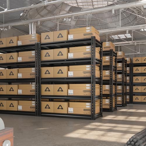 72.1" H Garage Shelving 2000LBS Storage Shelves Heavy Duty Metal Shelving 5 Tier Garage Storage Shelves for Commercial Warehouse Pantry Kitchen 72.1" H x 40.1" W x 18.1" D (5 Count)