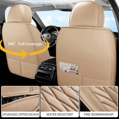 Nappa Faux Leather Car Seat Covers Full Set (5 Count)