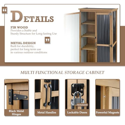 Outdoor Storage Cabinet with Shelves