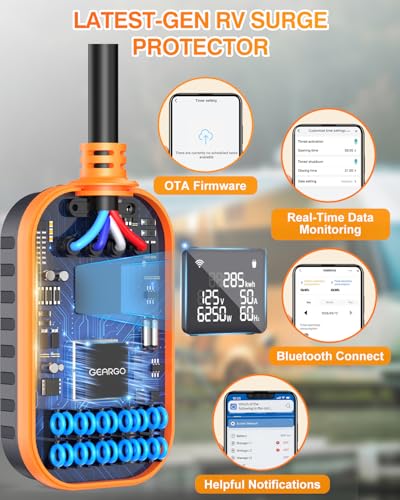 First RV Surge Protectors 50 Amp with App Control & Smart LED Display