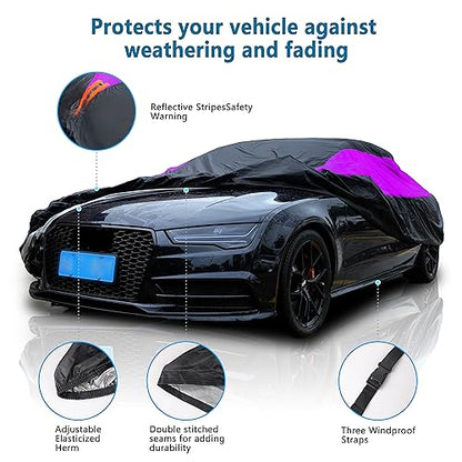 Waterproof Car Cover All Weather Snowproof UV Protection Windproof Outdoor Full car Cover