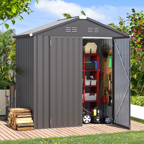 4' x 6' Outdoor Metal Storage Shed