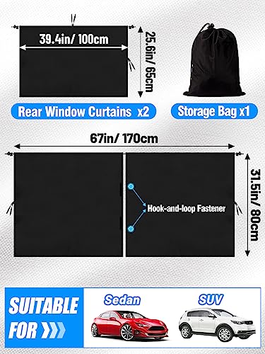 Set of 3 Car Window Shades (4 Count)