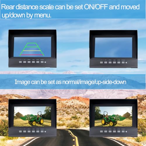 7" 1080P AHD Wired Reverse Rear View Backup Two