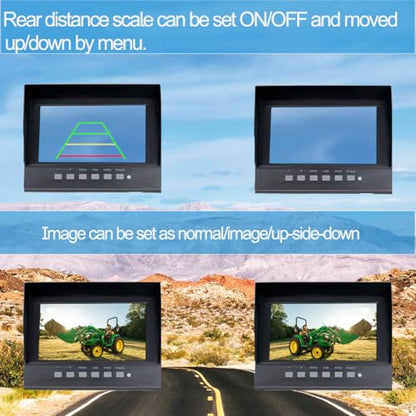 7" 1080P AHD Wired Reverse Rear View Backup Two