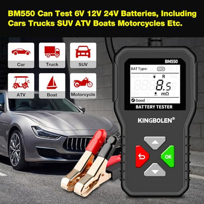 BM550 6V 12V 24V Car Battery Tester