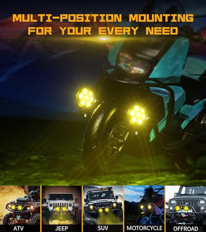 4.5 Inch Motorcycle Auxiliary LED Fog Light (2 Count)