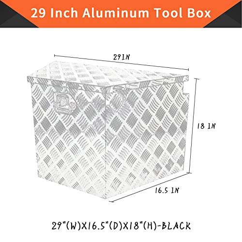 29 Inch Aluminum Trailer Tongue Tool Box 5 Bar Tread Wide Utility