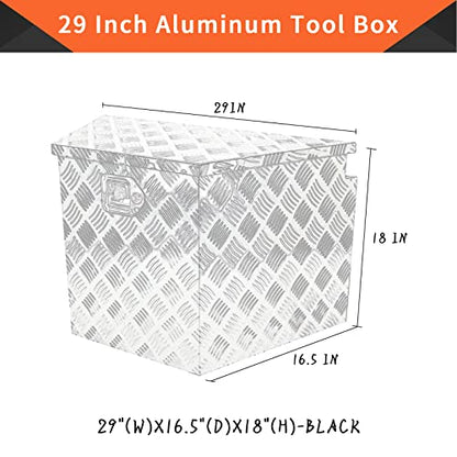 29 Inch Aluminum Trailer Tongue Tool Box 5 Bar Tread Wide Utility