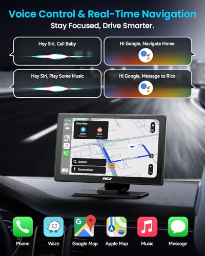 IK5 9" Wireless Apple CarPlay & Android Auto Screen