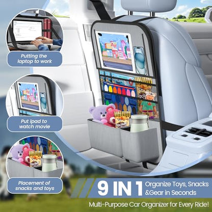 2PACK Car Backseat Organizer with Touch Screen Tablet Holder