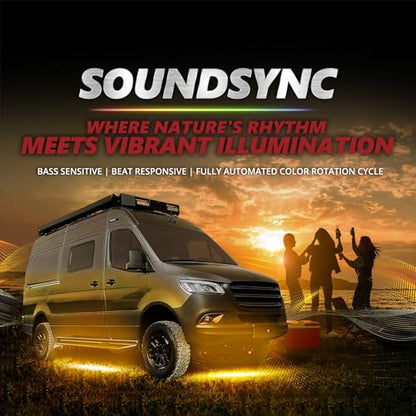 Aura Pro RGB Aluminum RV Underglow Lights with App & Remote Control (6 Count)