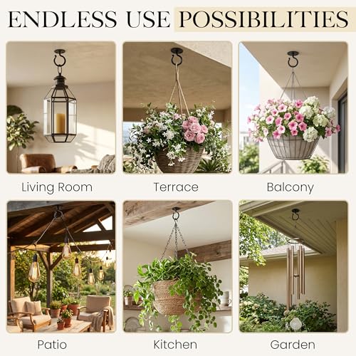 Plant Hangers Outdoor or Indoor Heavy Duty Wall Bracket Hooks (2 Count)