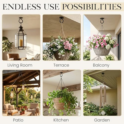 Plant Hangers Outdoor or Indoor Heavy Duty Wall Bracket Hooks (2 Count)