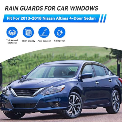 4pcs Window Visors Rain Guards for 2013