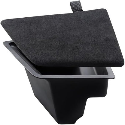 GGCLIMAX Rear Trunk Left Side Storage Box Compatible for Tesla Model 3 2020-2023 TPE+Flocking Material Black Trunk Organizer With Drawstring Partition Decoration Car Accessories