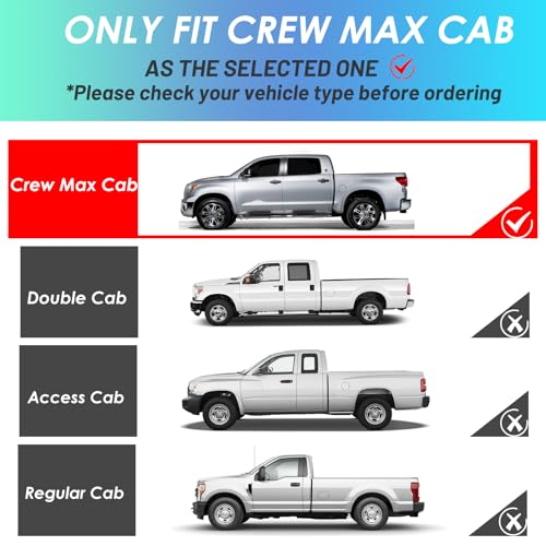 Outside Rain Guards Compatible with Toyota Tundra CrewMax 22