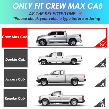 Outside Rain Guards Compatible with Toyota Tundra CrewMax 22