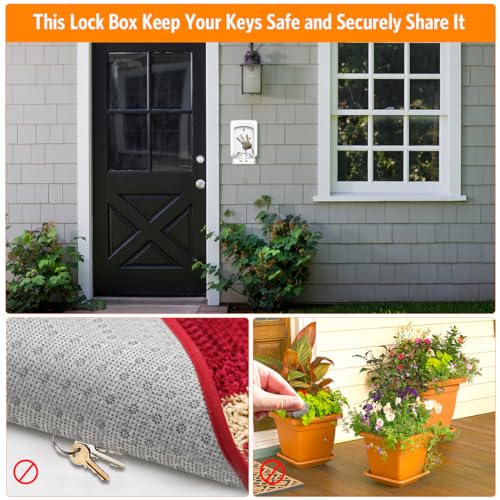 Key Lock Box Wall Mounted (2 Count)