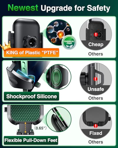 Pro Version] Universal Car Phone Mount [Super Suction Cup] Dashboard Phone Holder