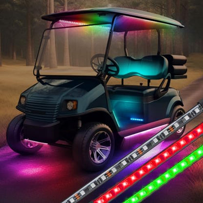 Golf Cart Underglow LED Strip Lights Accent Neon Lighting Kit w