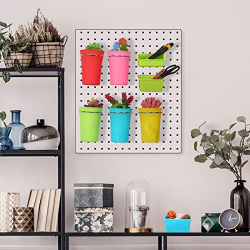 20 Pcs Pegboard Bins and Cups with Hooks and Loops Peg Assortment Organizer Accessories Various Tool Organizer Pegboard Baskets Set for Garage Workshop Workbench Office