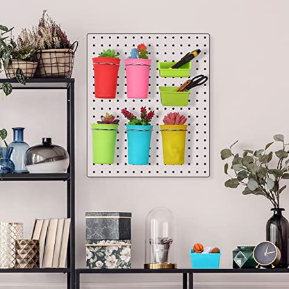 20 Pcs Pegboard Bins and Cups with Hooks and Loops Peg Assortment Organizer Accessories Various Tool Organizer Pegboard Baskets Set for Garage Workshop Workbench Office