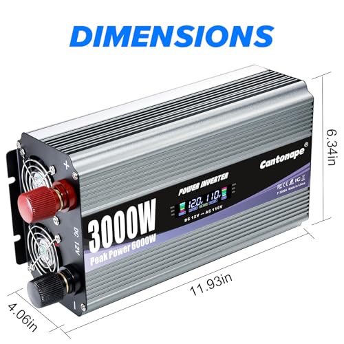 3000W Power Inverter 12V to 110V
