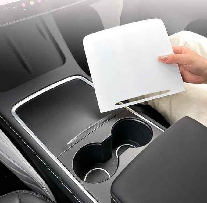 frani Center Console Cover 5Pcs Set for Tesla Model 3 2021-2023 Model Y 2021-2025,Tesla Interior Center Console Cover Decor Accessories White