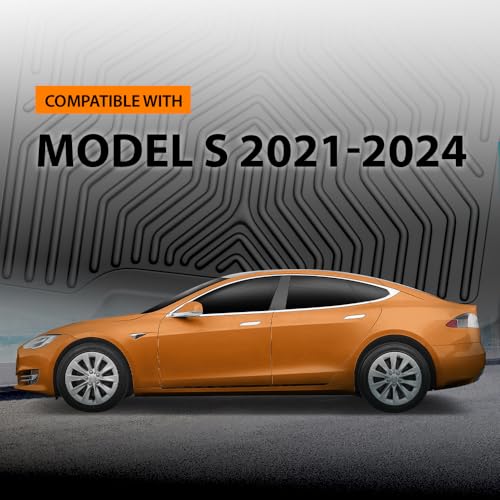 TPE Floor Mats Compatible with Tesla Model S 2021 2022 2023 2024