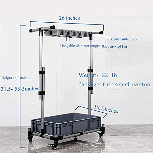 Broom And Mop Holder Put Wet Movable Floor