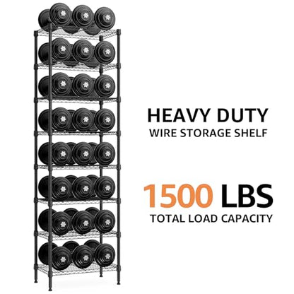 8 Tier 2000 lbs Storage Rack Metal Wire Shelving Unit (8 Count)