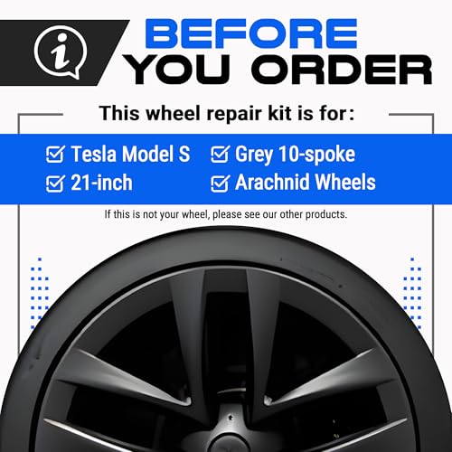 Premium Tesla Wheel Curb Rash Repair Kit for Model S 21