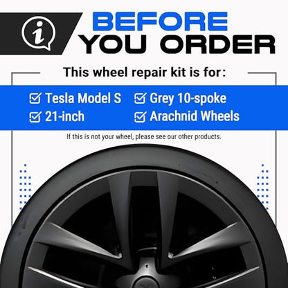Premium Tesla Wheel Curb Rash Repair Kit for Model S 21