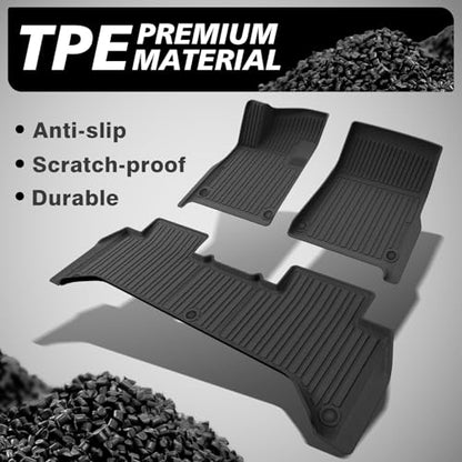 All Weather Floor Mats Compatible with Rivian R1T 2025 2026 Anti