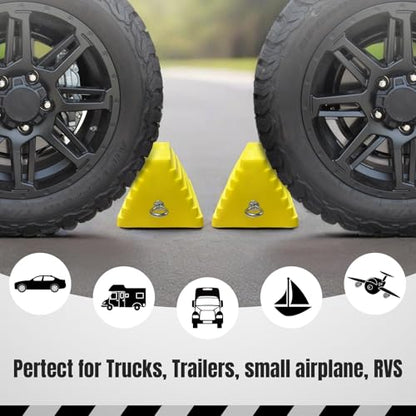 Premium 4 pcs Heavy Duty Wheel Tire Chocks