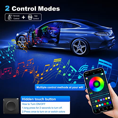 Dreamcolor Acrylic Interior Car LED Strip Light with Wireless APP