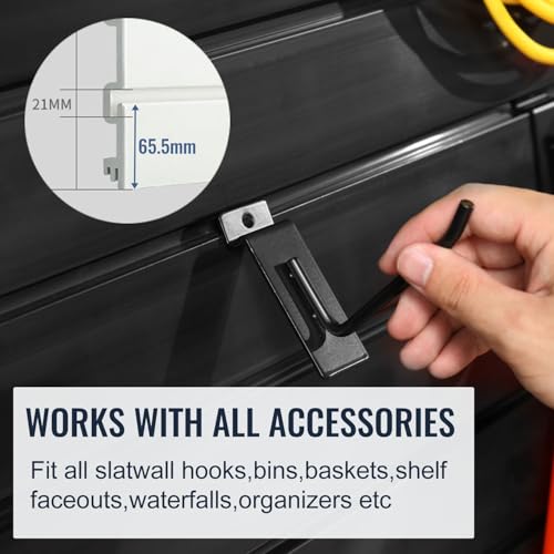 Slatwall Panel Garage Organizer PVC Slatwall Heavy Duty Wall Mounted Rack (4 Count)