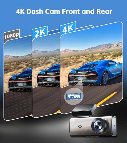 4K+2K Dash Cam Front and Rear