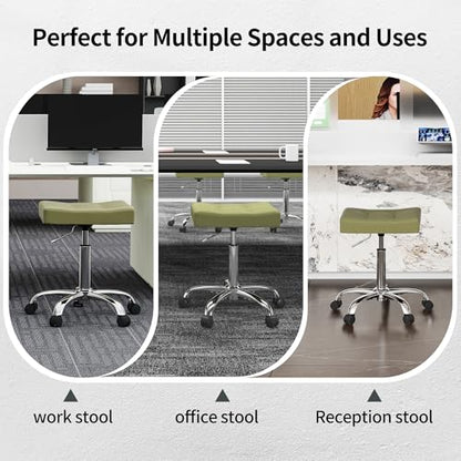 Adjustable Work Stool with Wheels