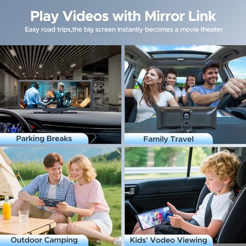 9.26'' Carplay Screen with 2.5K Dash Cam and 1080P Backup Camera