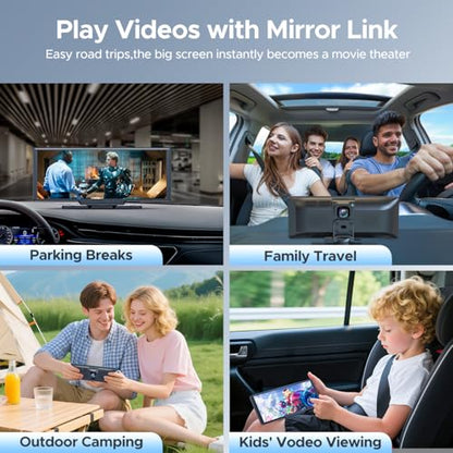 9.26'' Carplay Screen with 2.5K Dash Cam and 1080P Backup Camera